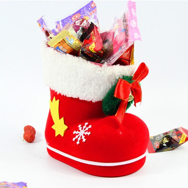 

Shoes Christmas Gift Bags 3 Size Santa Claus Shoe Sacks for Christmas Goods New Year Gifts Presents Packing Supplies1