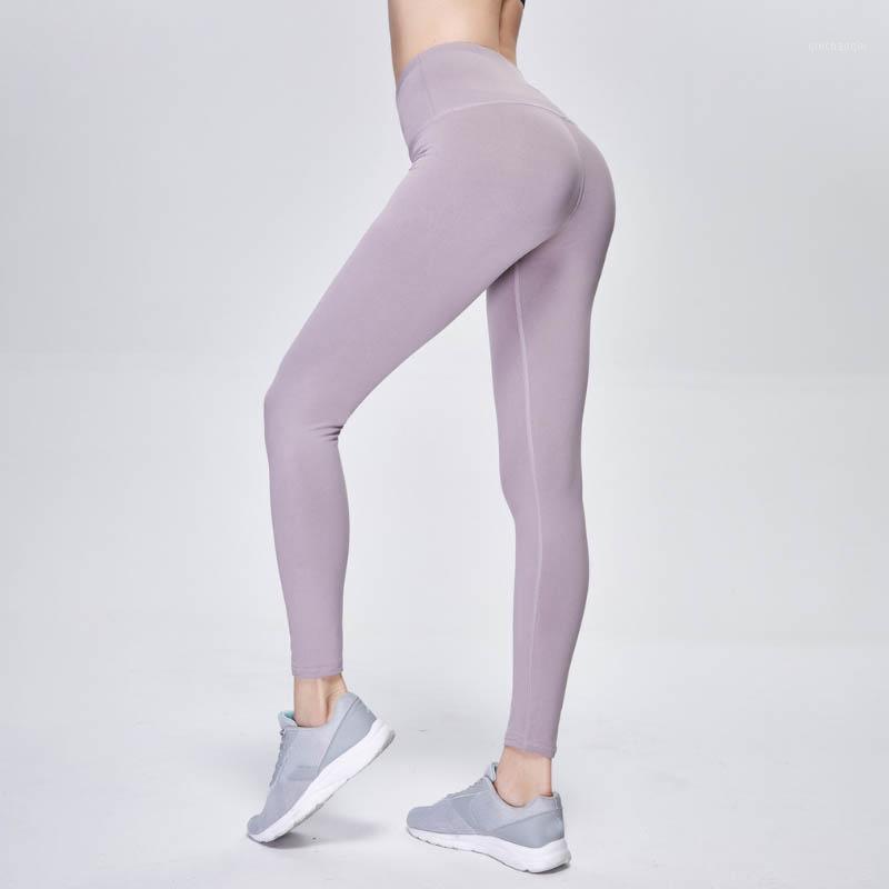 

New Color-Classical Soft Naked-feel Workout Gym Yoga Pants Tights Women Squat Proof Fitness Sport Leggings1, Lotus pink