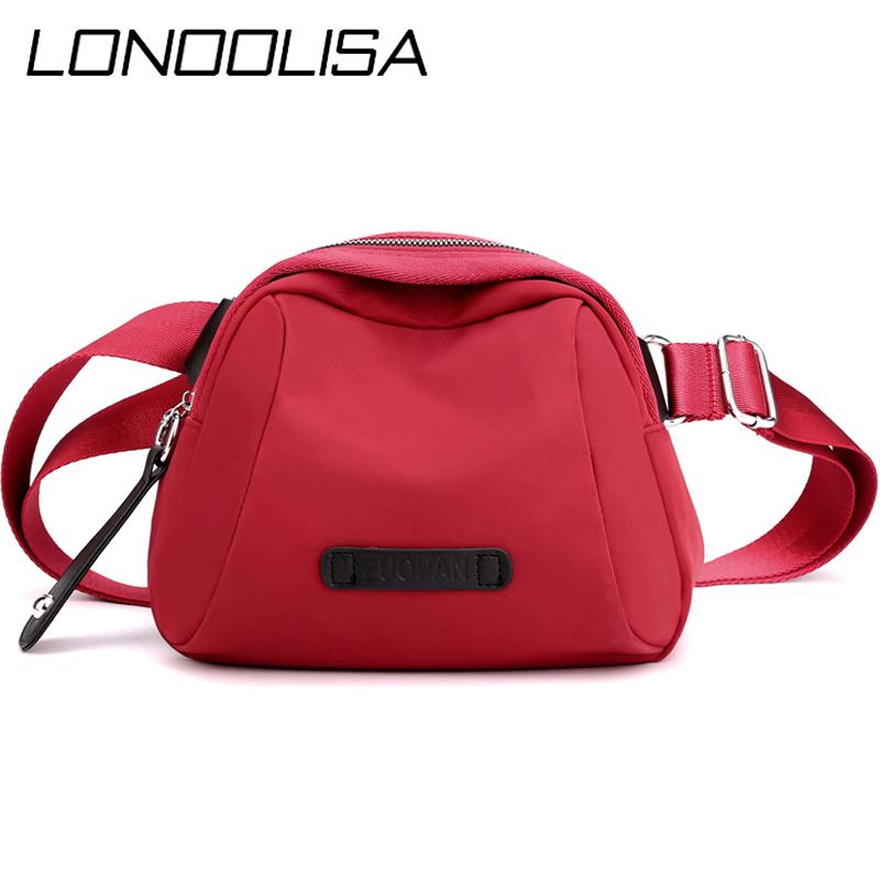 

Casual Shoulder Bags Women Solid Color Purse and Handbags Small Messenger Bag High Quality Nylon Crossbody Bags for Women 2021, Fuchsia