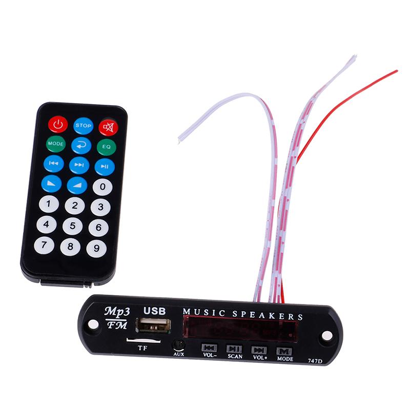 

1Pc TF Radio MP3 Decoder Board 12V Audio Module for Car Remote Music Speaker
