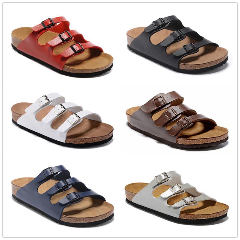 

Florida Summer Mens Cork slippers Womens Beach Slide Sandals Ladies Comfort Casual Shoes Print Leather Flat slippers fashion luxury designer trainers 34-46, 07