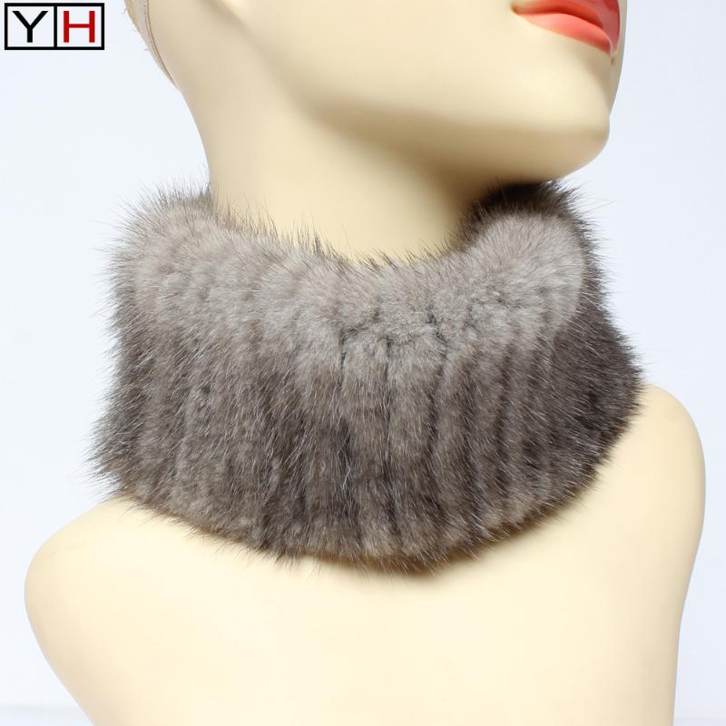 

New Style Women Real Scarf Fashion Warm Knitted Genuine Headbands Natural Scarves Retail Wholesale