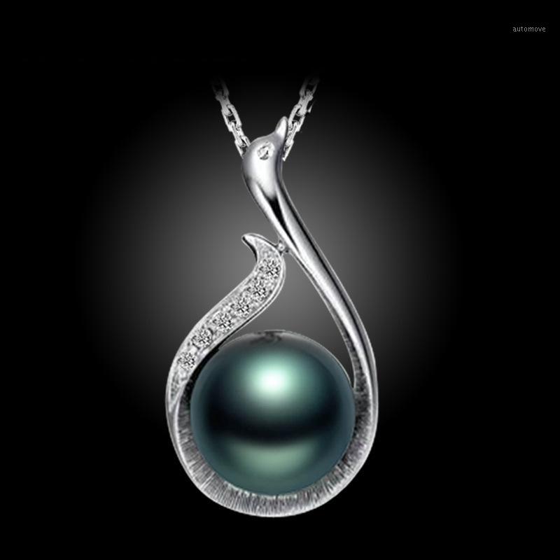 

RICKI aesthetic chains Fashion black Natural freshwater pearl pendant necklaces necklace for women bride wholesale ZY1731