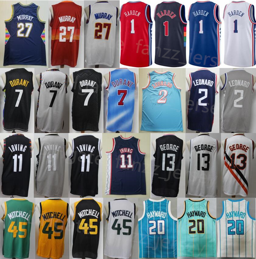 

Men Basketball James Harden Jersey 1 Kevin Durant 7 Kyrie Irving 11 Paul George Kawhi Leonard 2 Jamal Murray 27 Donovan Mitchell 45 Gordon Hayward 20 Sport Shirt City, Photo j