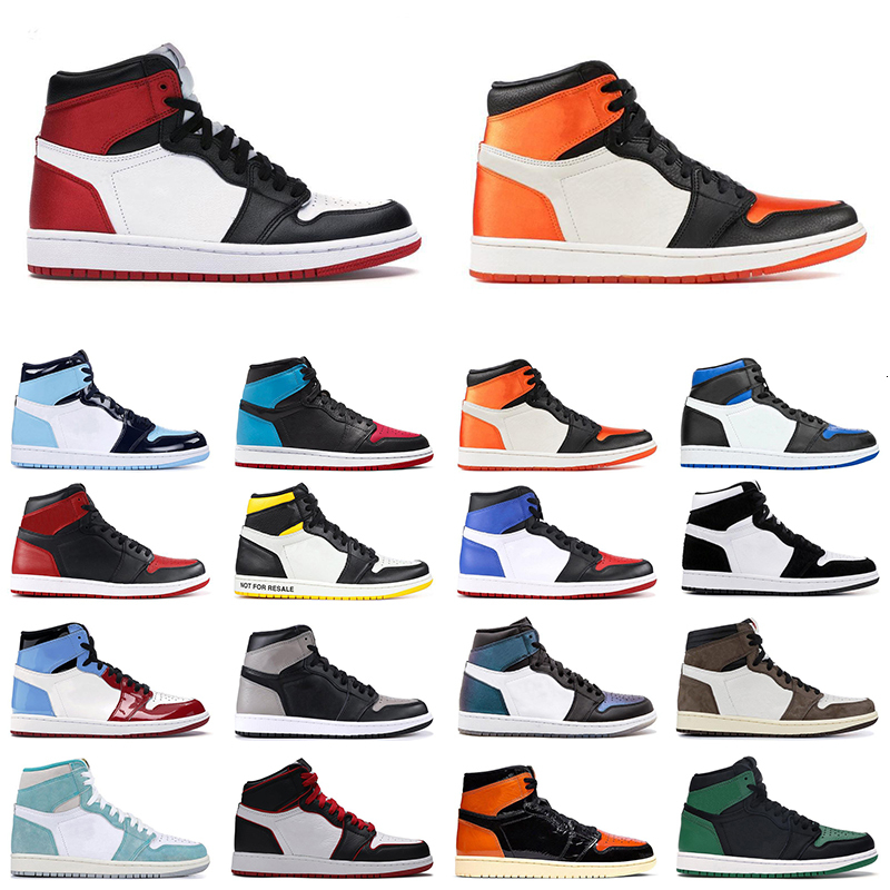 

Black Toe 1 Outdoor shoes men women 1s Shattered Backboard Obsidian UNC Shadow Royal Toe mens trainer sports sneakers 36-47