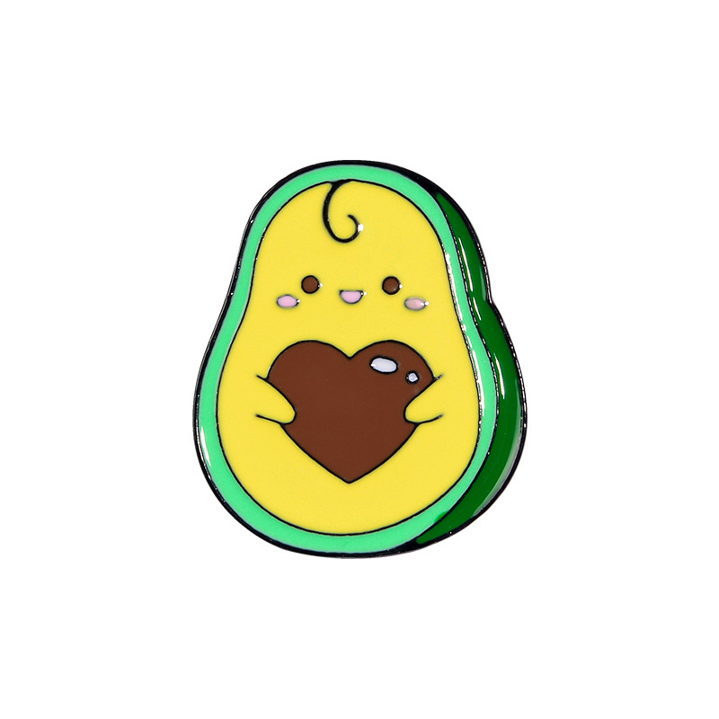 

Avocado Fruit Enamel Brooches Pin for Women Fashion Dress Coat Shirt Demin Metal Brooch Pins Badges Promotion Gift 2021 New Design, As picture