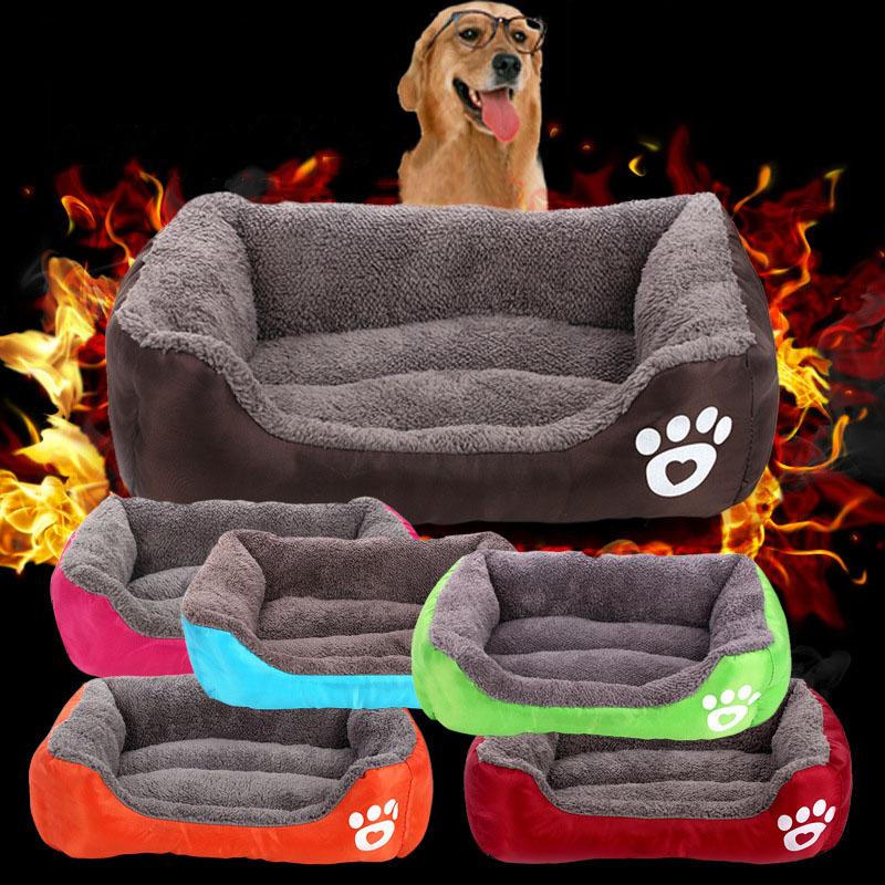 

Pet Anti-biting Non-slip Square Warm Bed Mat Nest Autumn and Winter Warm Comfortable Waterproof Dog Nest