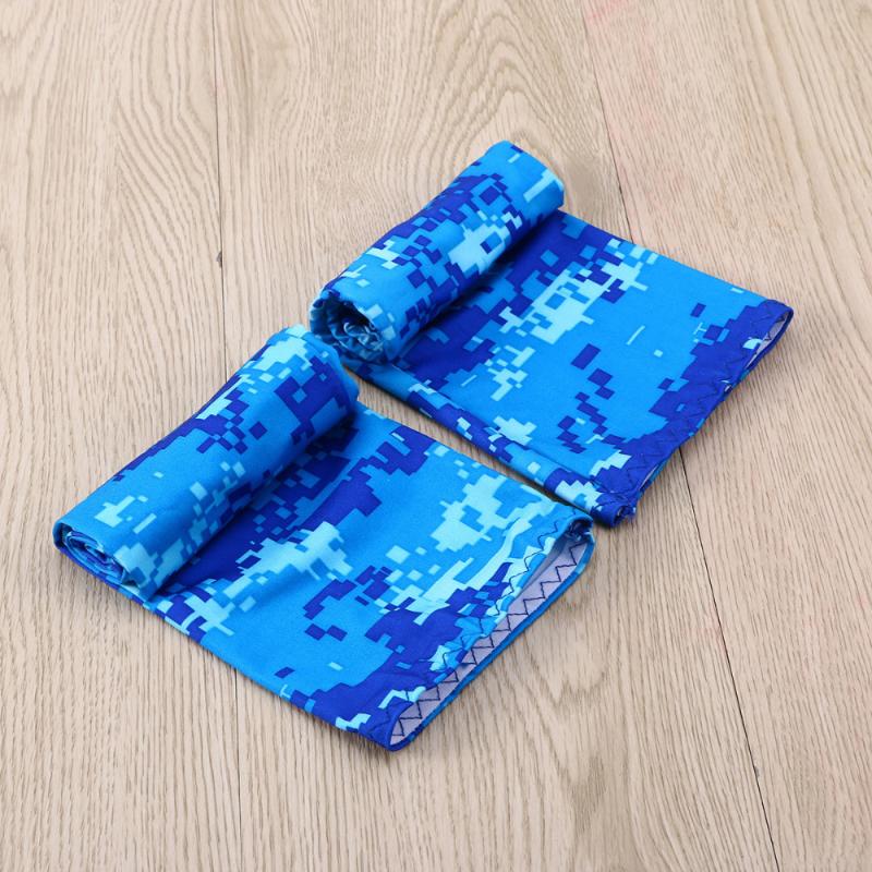 

2Pcs Sun Protection Arm Sleeve Stretchy Cool Arm Cover Fingerless for Outdoor Activity (Blue