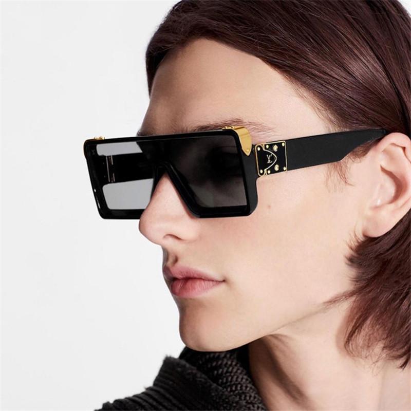

2021 Fashion Oversized Square Sunglasses Retro Gradient Big Frame Sun Glasses For Women One Piece Gafas Shade Mirror Clear Lens