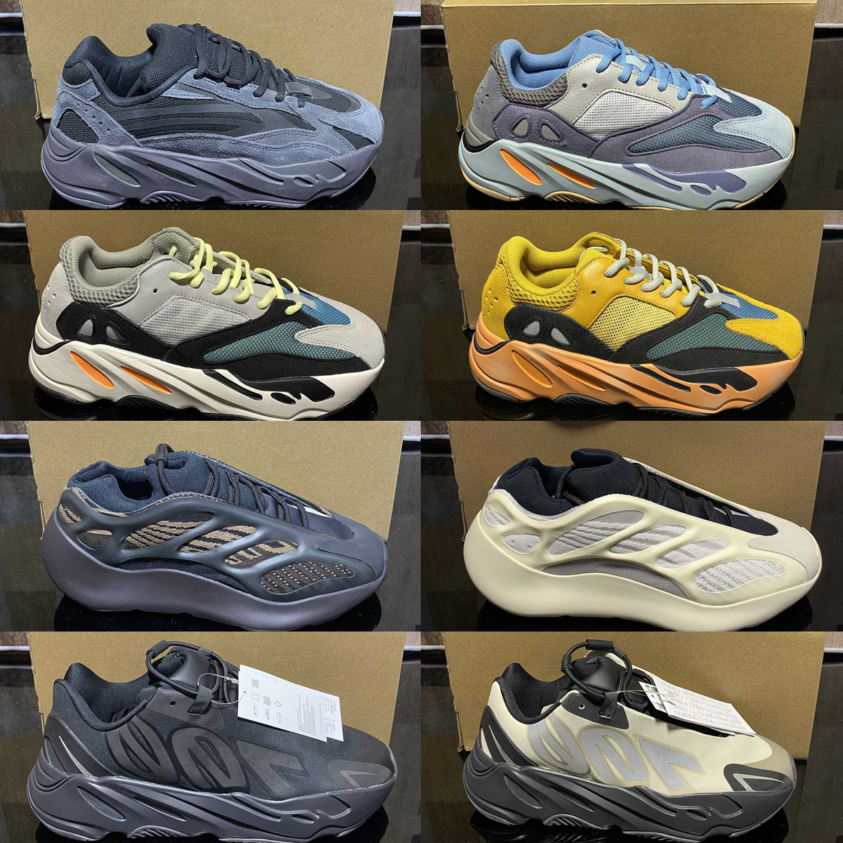 

2021 700s Running Shoes Enflame Amber 700 MNVN Honey Flux V2 V3 Men Women Runner Sea Bright Blue 380 Geode Static Magnet Wave Solid Grey Ine, Black