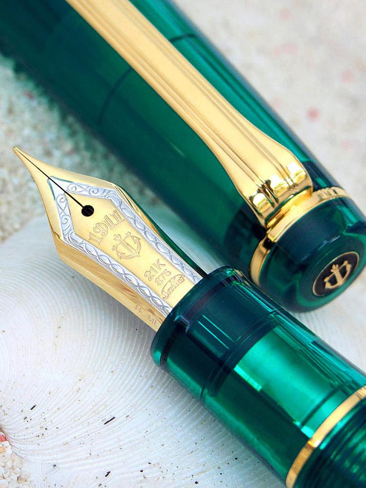 

Sailor Fountain Pen Original Maldives Green 21K Gold Two-Tone Nib Large Ink Pen Writing Calligraphy Ink Office Accessories, Red