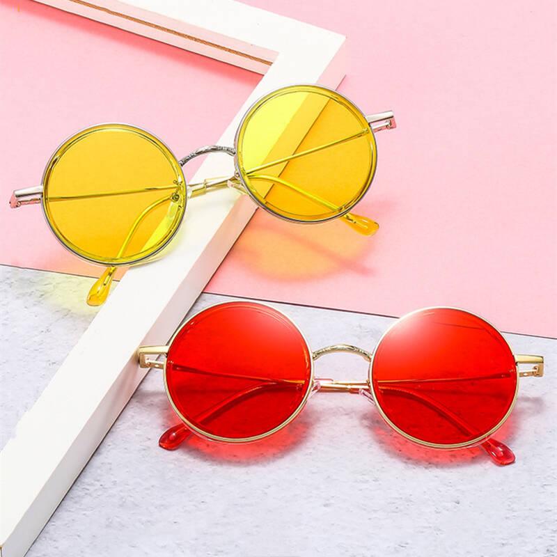 

Sunglasses Trendy Punk Round Metal For Women 2021 Designer Fashion Ocean Colorful Sun Glasses Men Retro Shades