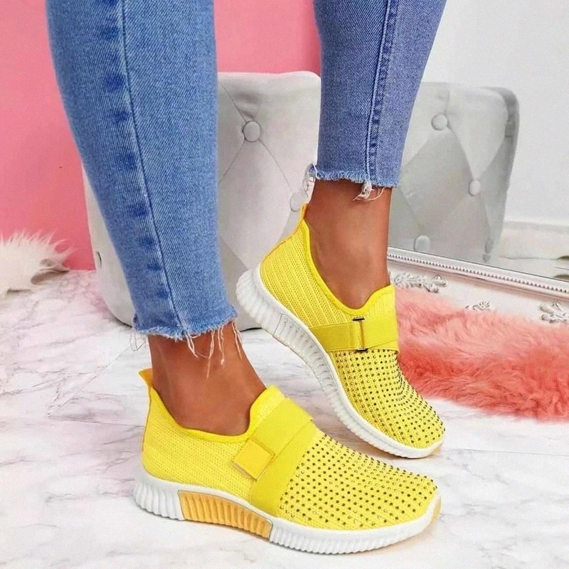 

Women Flat Mesh Sneakers 2020 Slip On Comfortable Vulcanized Shoes Ladies Outdoor Breathable Female Light Walking Casual Shoes #AI1l