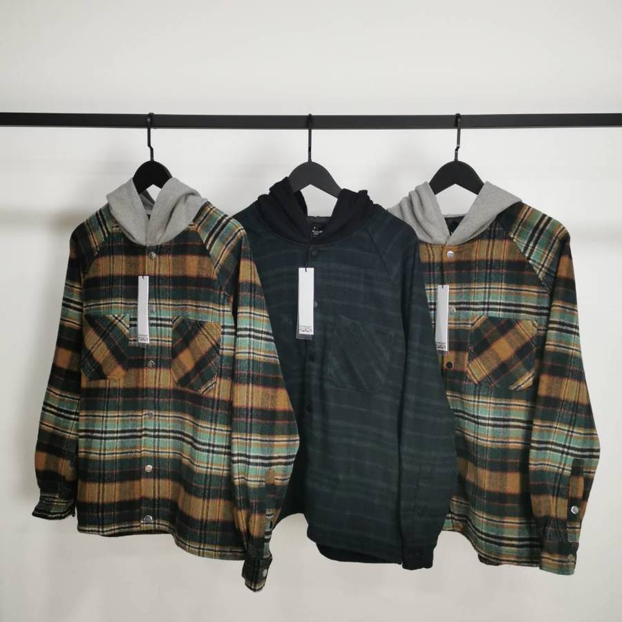 

2021 New Heavy Fabric Represent Flannel Jacket Hoodies Men Women 1:1 Top-quality Slightly Hooded Plaid Wool Jersey Coats Pullover R3ut
