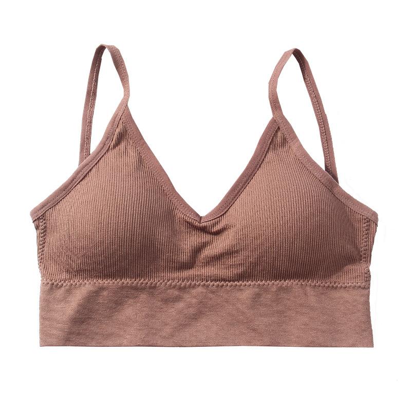 

New arrival Seamless Large U-Back Wrap-around wireless push up Bra fitness Vest French style Cup V-neck Sexy lingerie underwear, Black