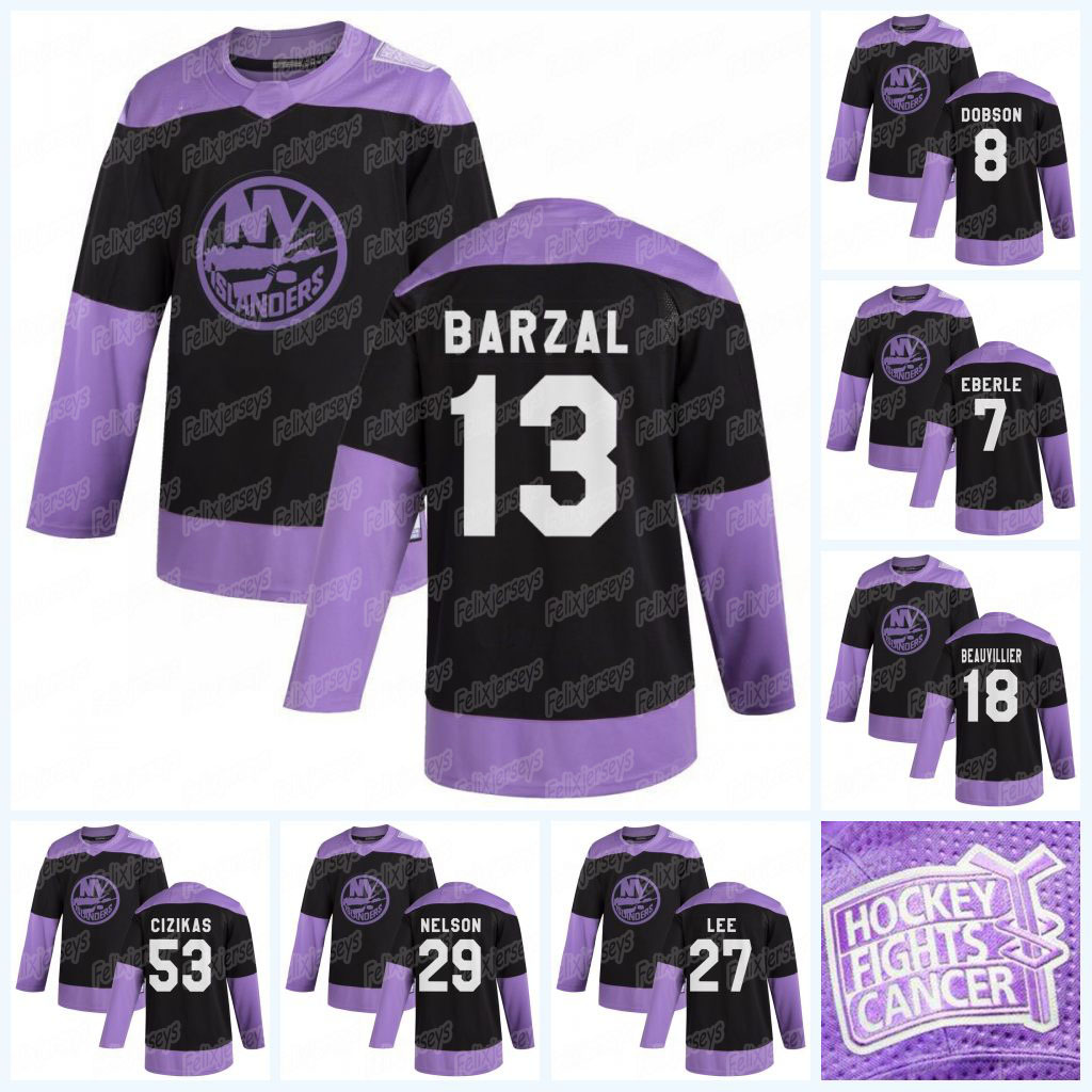 

Women Mathew Barzal 2020 Hockey Fights Cancer New York Islanders Josh Bailey Nick Leddy Ryan Pulock Scott Mayfield Semyon Varlamov Jerseys, 6 ryan pulock