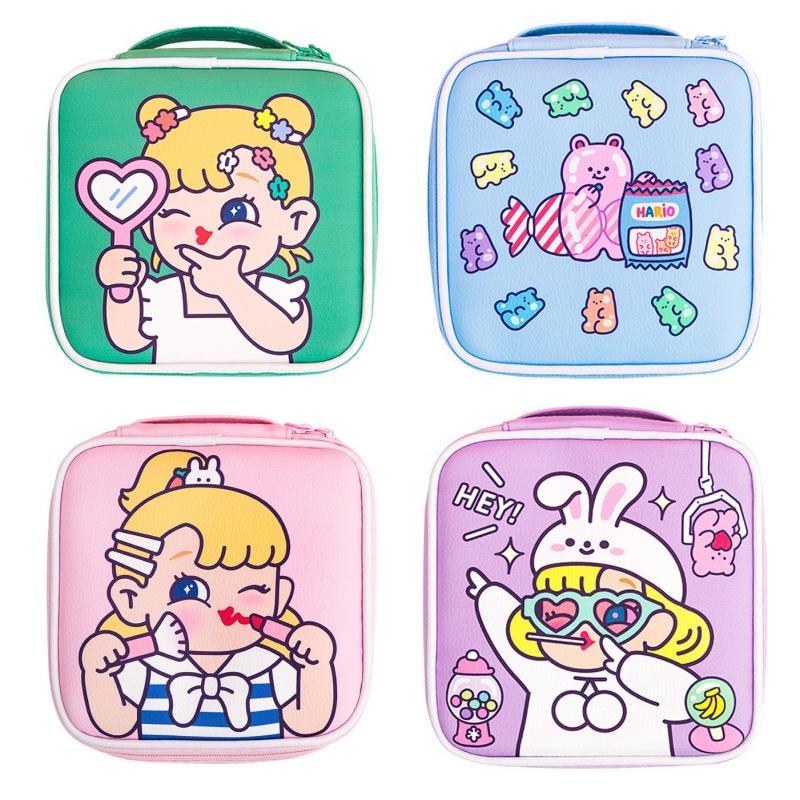 

Portable Pink Sweet Lovely Large-capacity Storage Bag For Girl Women Jewelry Make Up Cosmetic Bag For Home Girls Room