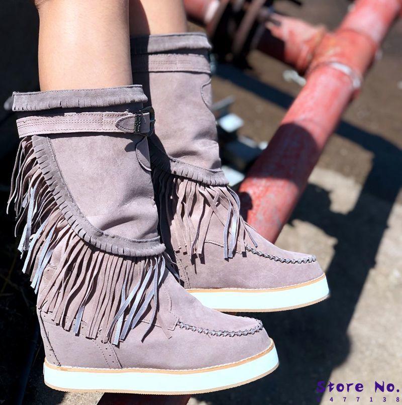 

High Women Boots 2020 Fashion Gladiator High Heels Warm Autumn Simple Plus Size Shoes Booties Vintage Tassel Shoe Botas Mujer, Black