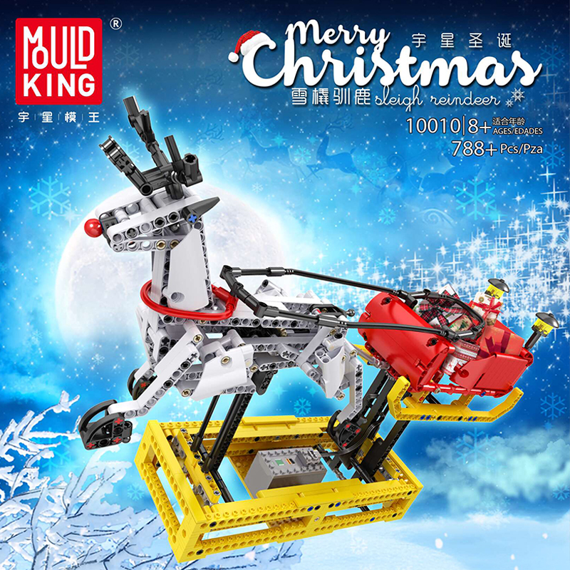 

10010 Christmas Series Christmas Santa Sleigh Building Blocks 788 pcs Bricks Education Toy Christmas gift