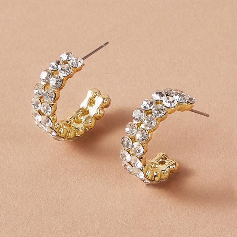 

Stud 2021 Jewelry Earrings Geometric Colorful Fashion C-shaped Female