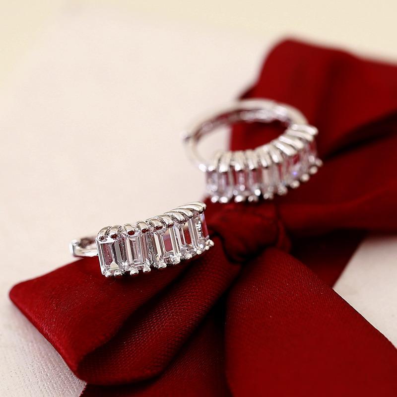 

New Arrival Hoop Earrings Real new Inlay Cubic Zircon Fashion Women Wedding Earrings Jewelry
