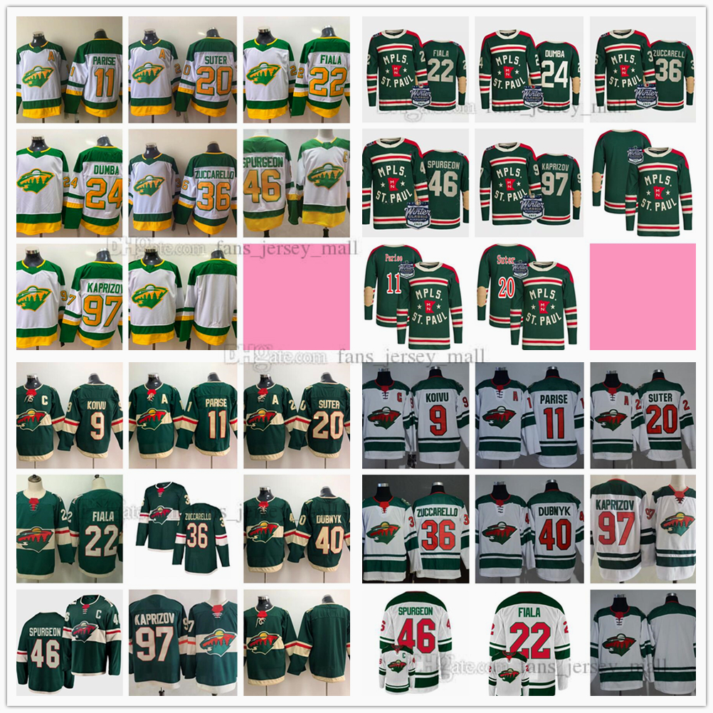 

Embroidery Ice Hockey Jerseys 97 Kirill Kaprizov 17 Marcus Foligno 14 Joel Eriksson Ek 20 Ryan Suter 22 Kevin Fiala 24 Matt Dumba 9 Mikko Koivu 11 Zach Parise Jersey, Same as picture