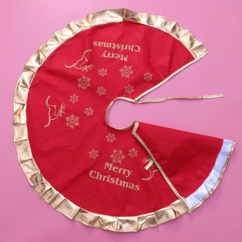 

Non-woven fabric Xmas Tree Skirt Christmas Tree Base Mat Holiday Christmas Dress Home Party Ornament (3)