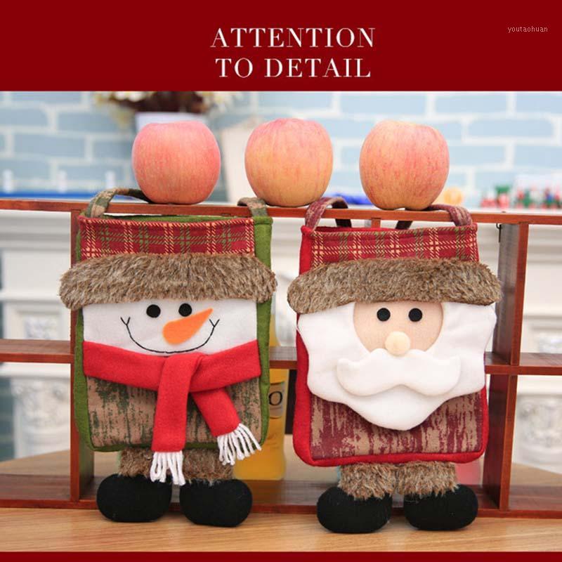 

PU Christmas Decorate Tote Bag Party Decorate Candy Bag Snowman Santa Claus Book Children Gift Elk1