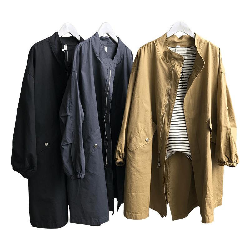 

BF Style Women Trench Coat Long Outwear Drawstring Trench Coat For Women Manteau Femme Hiver Windbreaker Female Overcoat C4059, Black