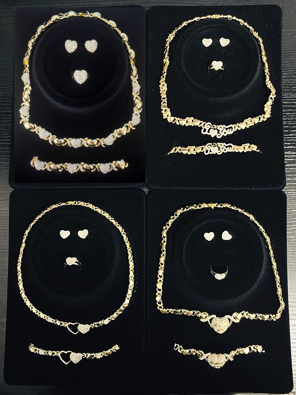 

12 Sets/Box earrings for women jewelry clearance necklaces set Earrings 14K Gold plated jewelry set for women wedding jewelries