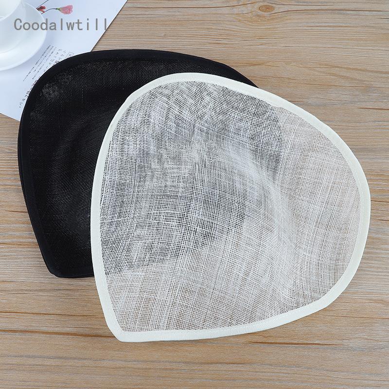 

Stingy Brim Hats Fascinator Base 30 CM Size Nice Linen Headpiece For Women Wedding Party DIY Hair Fascinators Accessories No Clip, Ivory