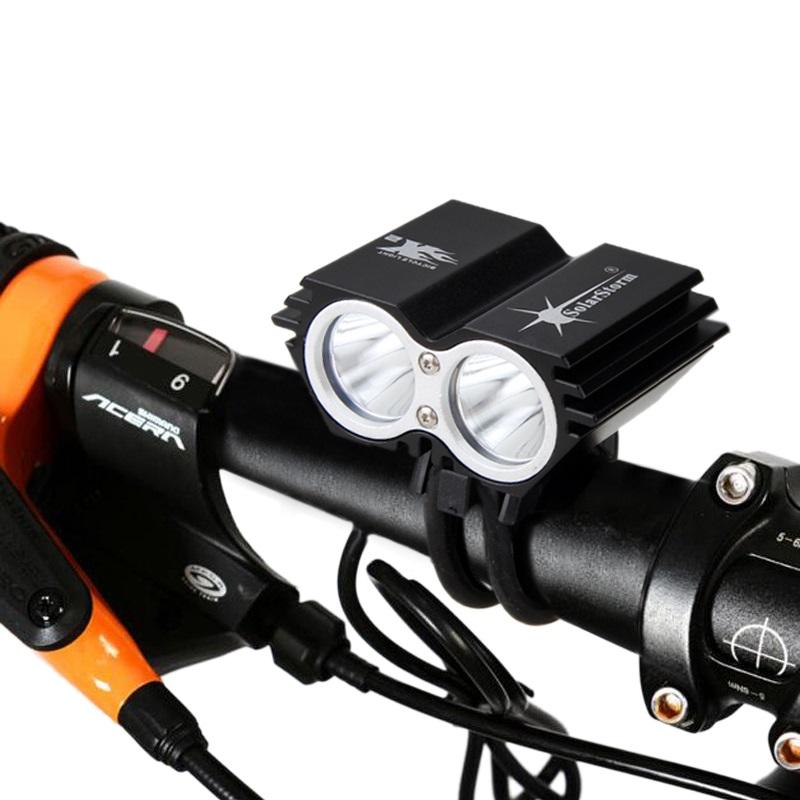 

SolarStorm 1200 Lm 2 LED lamp beads USB Bicycle Led Light Front Handlebar bike light Battery needs to be purchased separately