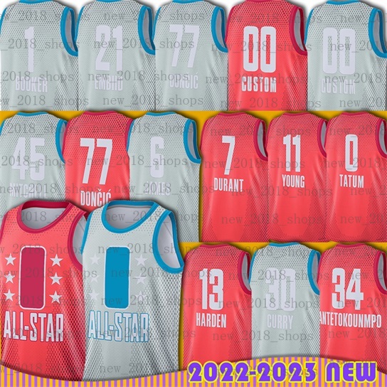 

2022 Luka James Harden Doncic Giannis Ja Morant Antetokounmpo All-Star Basketball Jersey Fred Andrew VanVleet Wiggin Shirt Nikola Jokic Ball Dejounte Darius Durant, Custom men jersey