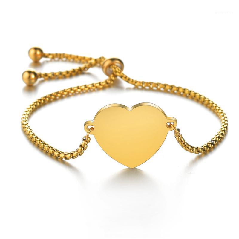 

Fashion Love Heart Charm Bracelet Bangles Gold Color Stainless Steel Bracelets for Women Jewelry Bijoux Femme 2020 Wholesale1