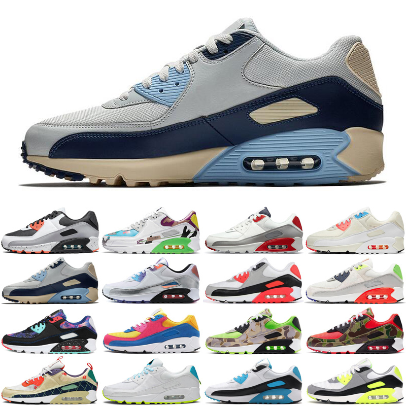 

90 90s mens outdoor shoes Turf Orange Flyleather Blue Void infrared men women trainers sports sneakers runners fashion, Shown