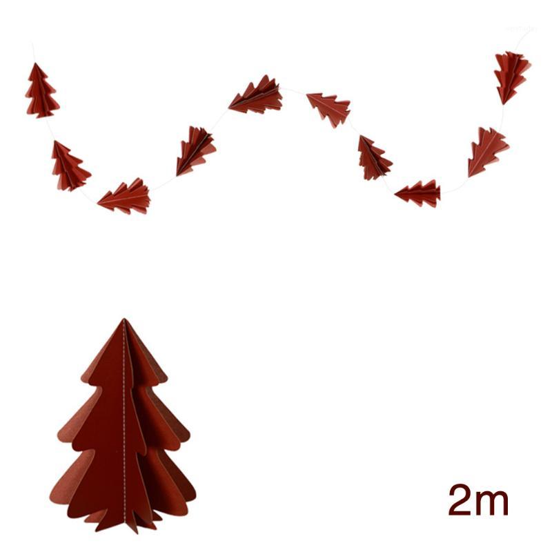 

Decorative Paper Craft Pendants Christmas Tree Home Festival Party Hanging Pull Flower 3D String Mini DIY1