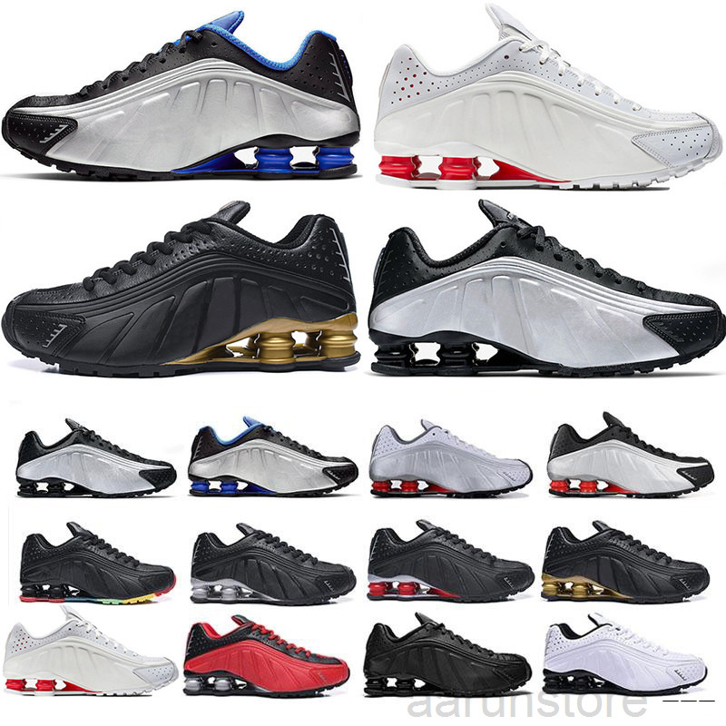 

2021 Top Quality Outdoor OG R4 Shox TL Casual Shoes Black Metallic Racer Blue Navy Pink Neymar For Mens Women Trainers EUR 46 K2R5, Color 17