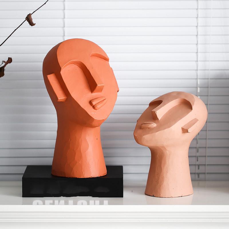 

Modern creative human face decoration furnishings Nordic sculptures for living rooms offices desktop TV cabinets decroration1