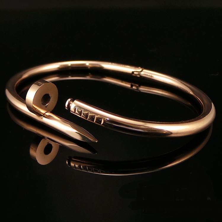 

Classic Charm mens nail bracelet gold no diamond Bangle Love for christmas gift with box fashion jewelr, Black