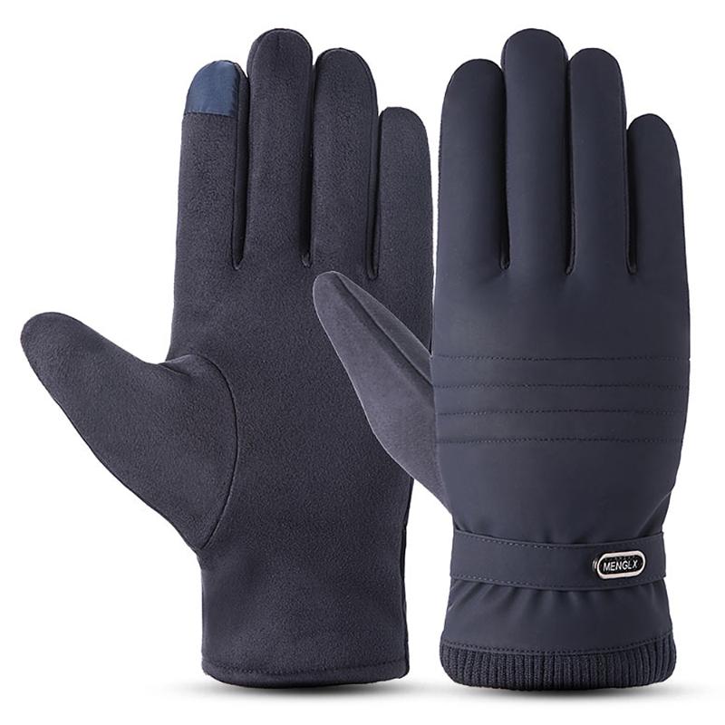 

Winter Warm Gloves Men ski Mittens winter gloves guantes moto touch screen waterproof Warm ski, B-gy
