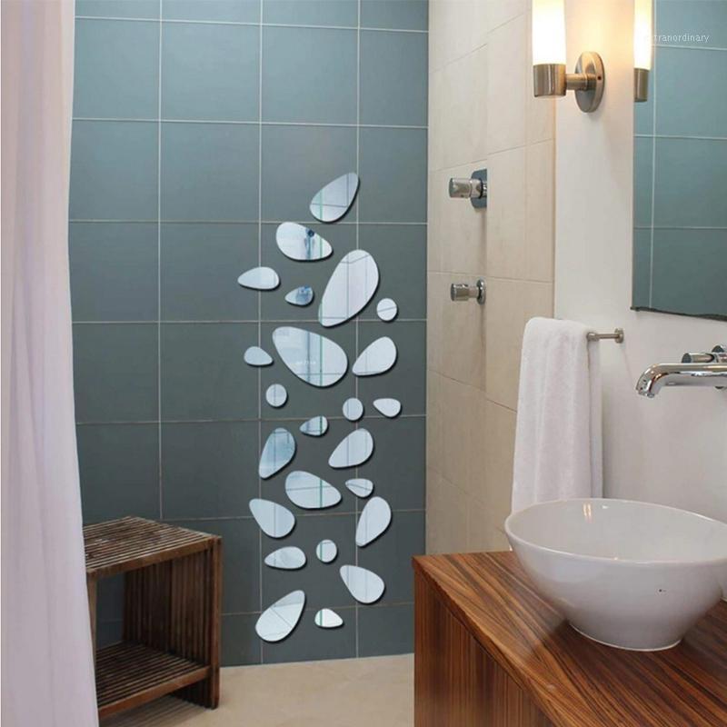 

12pcs/set 3D DIY Wall Sticker Decals Mirror Wall Stickers For TV Background Home Decor Modern Acrylic Decoration Art1