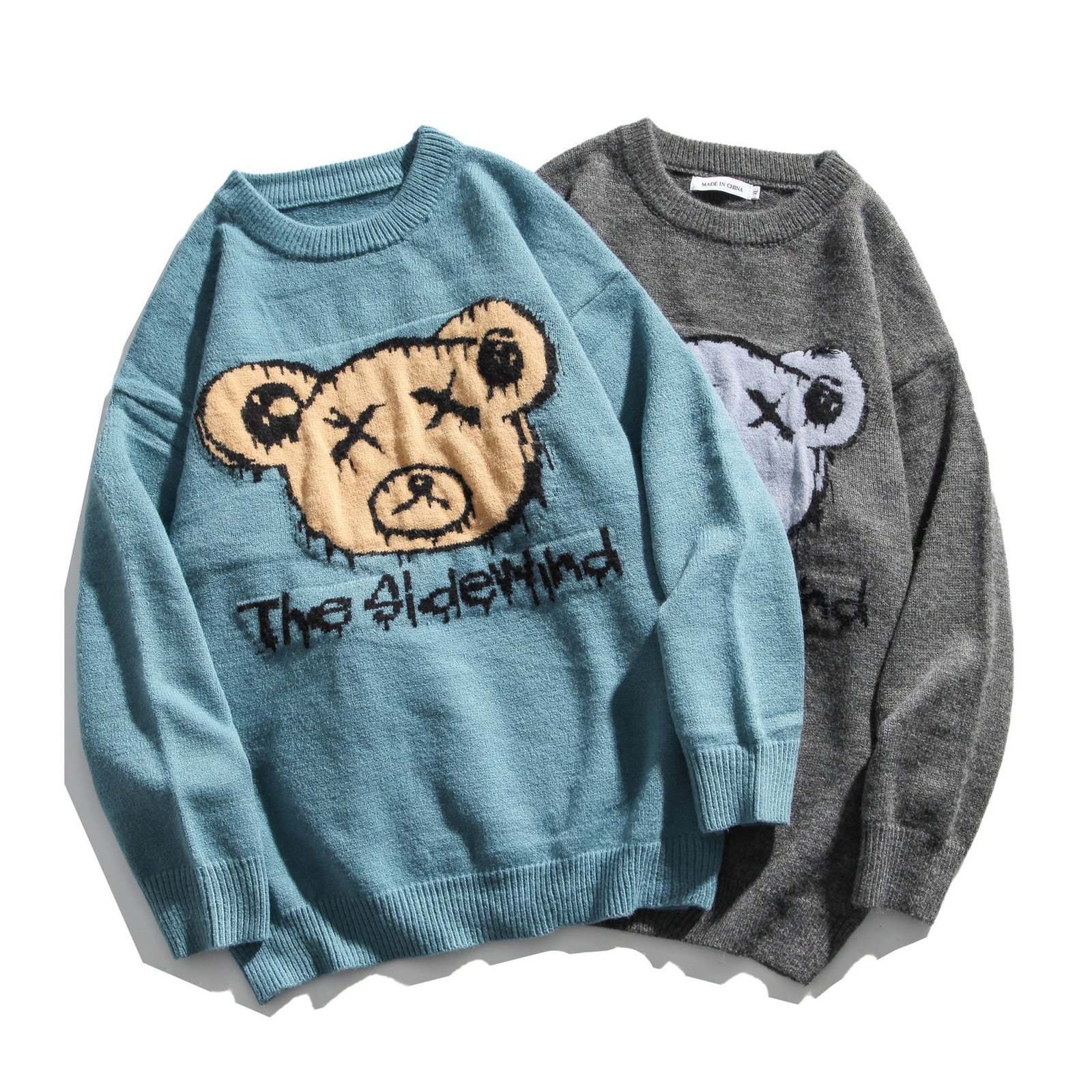 

2021 Bear Salt Western All Male Female All-match Fashion New Style FPZ7, Blue.