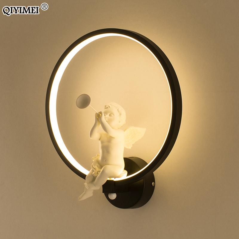 

18W LED Wall Lamps Bedroom Bedside Angle with horn Simple Style Reading Lamp Living Room Foyer bracket Lighting AC90-260V