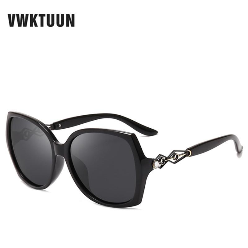

VWKTUUN Luxury Polarized Sunglasses Women Hollow Frame Oversized Sunglasses Female UV400 Glasses Fashion Eyewear Gradient Lens