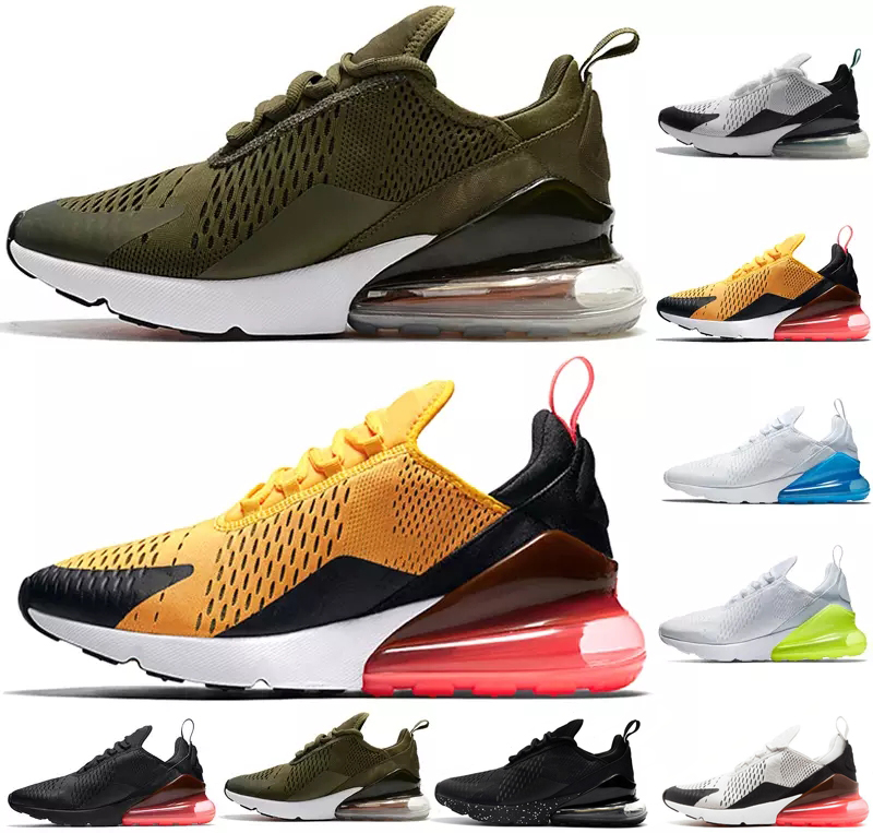 

270 running shoes new cushion react triple black white red women men Chaussures Bred BARELY ROSE 270s mens trainers Outdoor Sport Sn