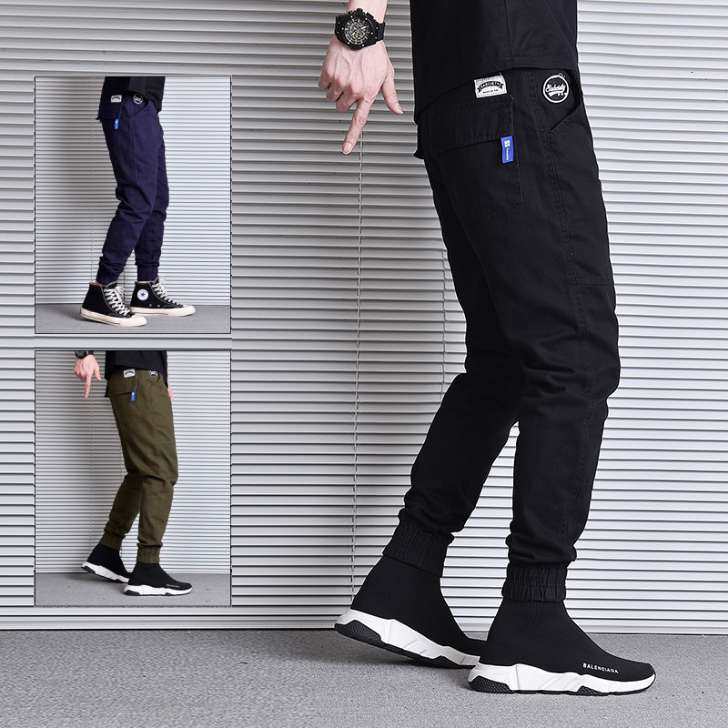 

2021 New Japanese Vintage Fashion Jeans Multi Pockets Casual Cargo Hombre Harem Trousers Streetwear Hip Hop Joggers Pants Men Wxmh, Army green