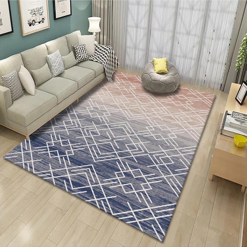 

Modern Style Carpet Living Room Large Carpet Gray Light Art Area Floor Mat Bedroom Sofa Floor Mat Crawling Non-Slip, Uu-3