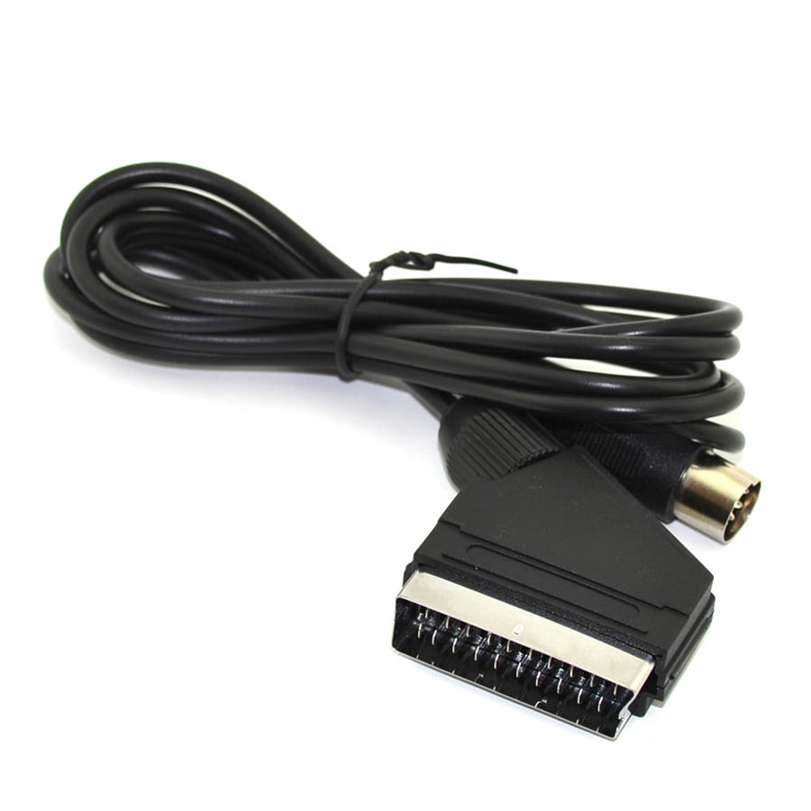 

1.8M/6FT RGB Scart AV Cable PAL Version V-Pin C-Pin 9 pin Plug Lead Audio Video Connector For Sega Genesis 2 Mega Drive MD NTSC US