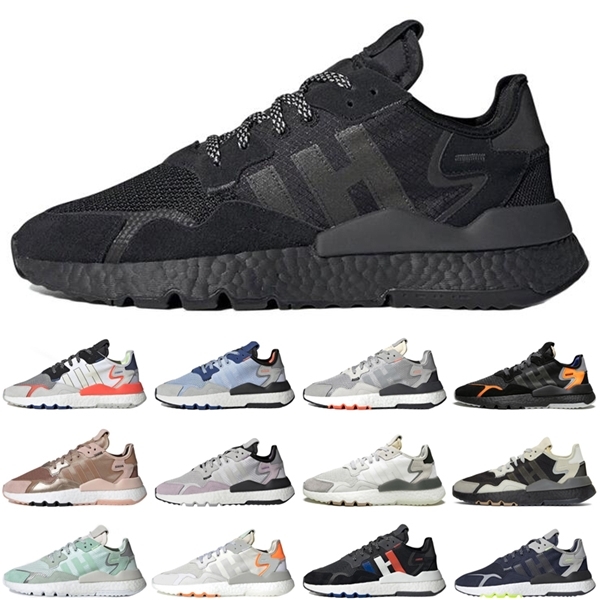 

Cheap nite jogger men women sport shoes triple black white joggers outdoor mens womens trainers sports sneakers runners size 36-45, #1 trilpe black 36-45