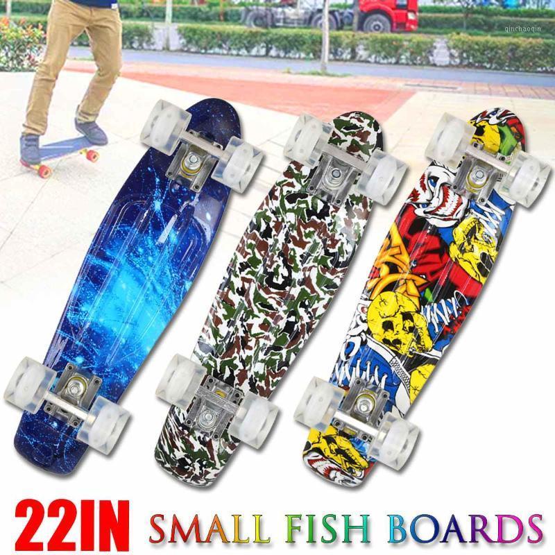 

22in Skateboard Multiple Pattern Board 88A 72MM Wheel Kids Beginner Brush Street1